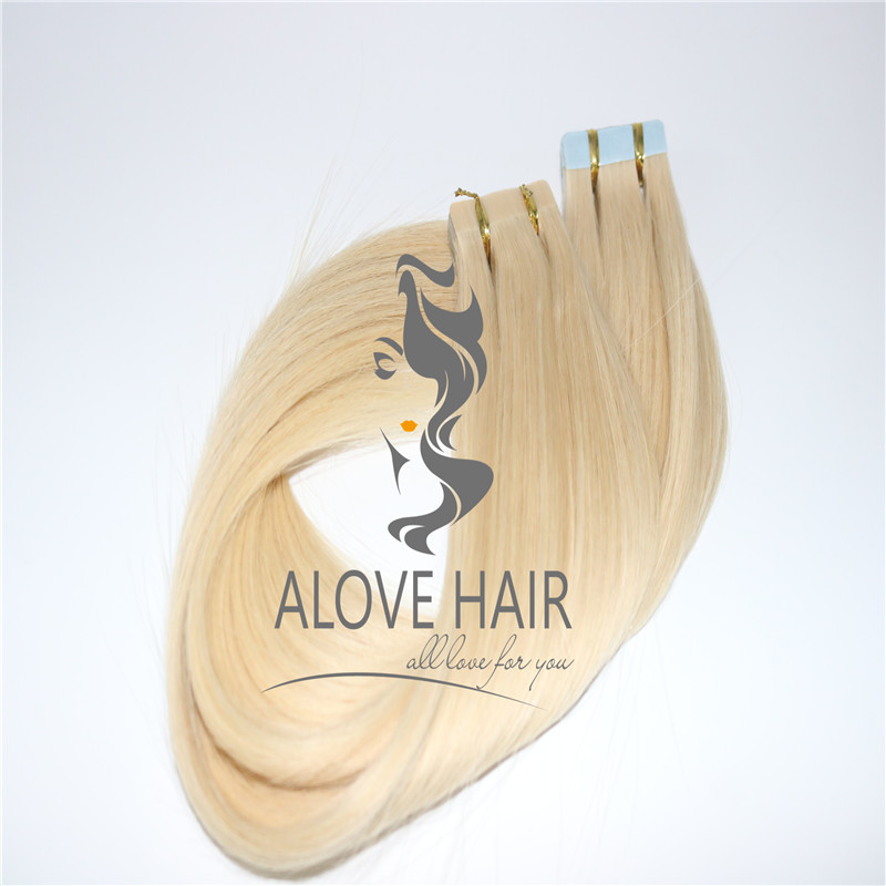 Wholesale great lengths blonde russian tape in  hair extensions 